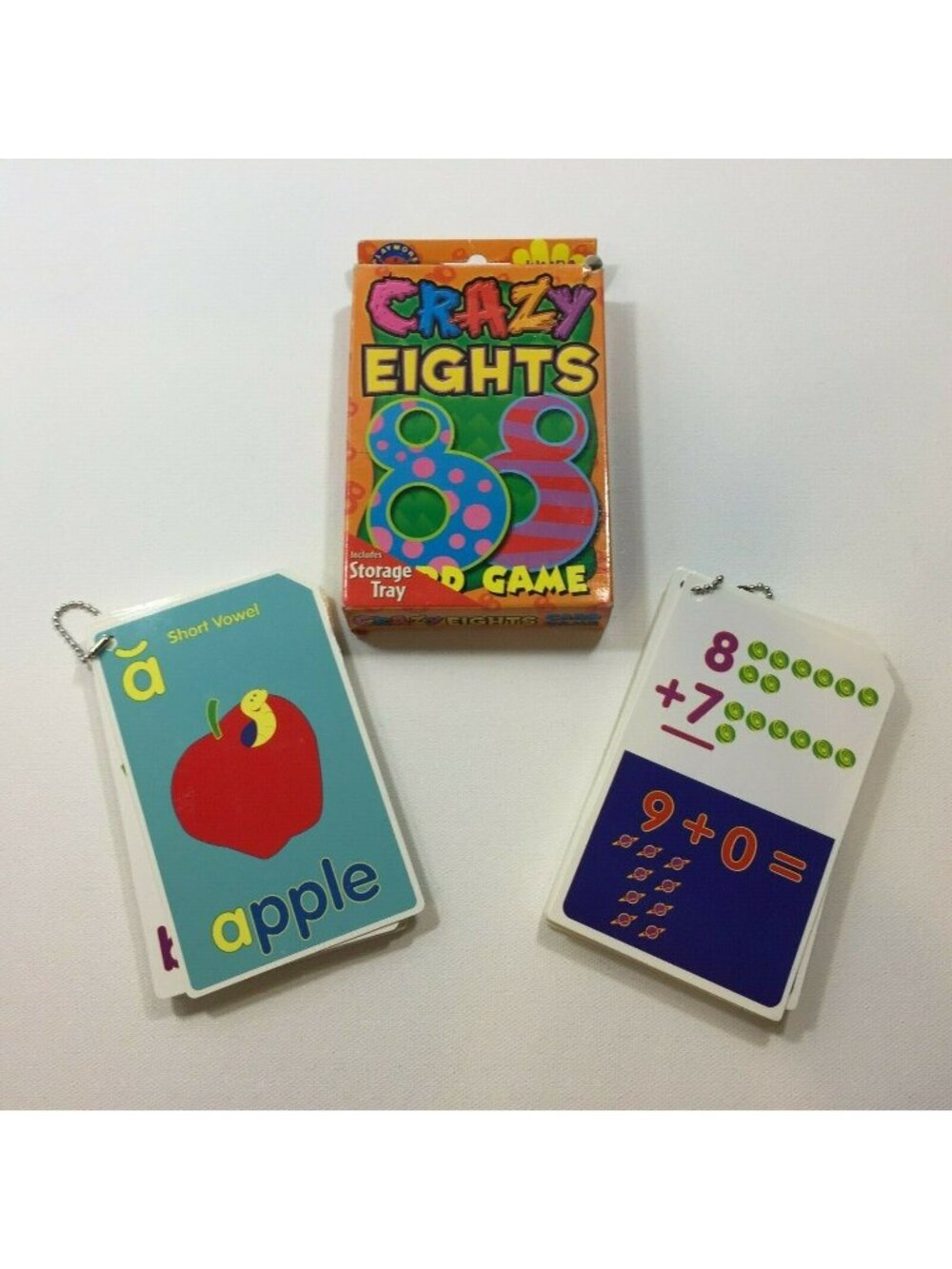 Crazy Eights Jumbo Card Game & Educational Flashcards Set For Kids Learning Fun